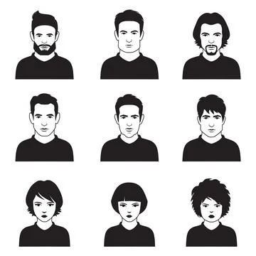 Avatar, vector people icon Stock Illustration