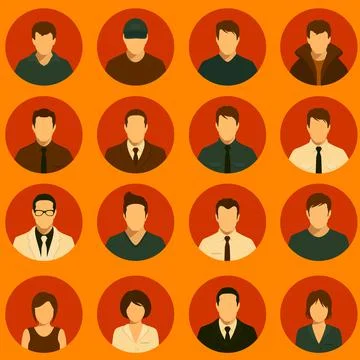 Avatar, vector people icon, user Stock Illustration