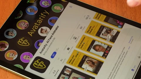 avatarify application is downloaded on Stock Video Pond5