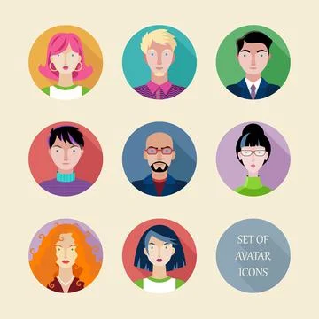 Avatars Stock Illustration