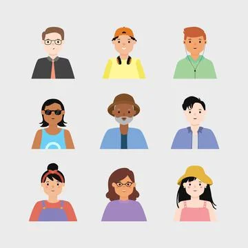 Avatars Stock Illustration