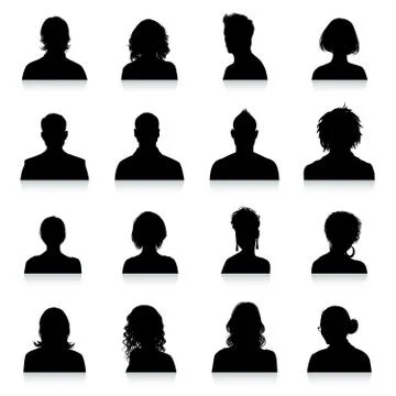 Avatars silhouettes Stock Illustration