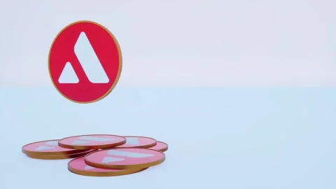 AVAX-Avalanche-coin-crypto (2) Stock Footage 243536319