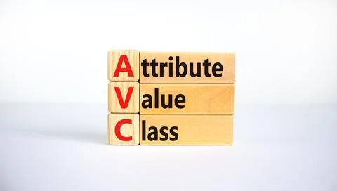 AVC attribute value class symbol. Concept words AVC attribute value class on  Stock Photos