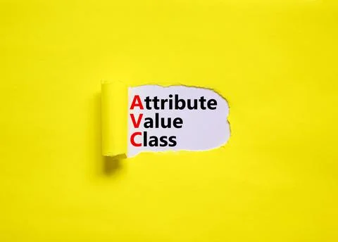 AVC attribute value class symbol. Concept words AVC attribute value class on  Stockfoto's