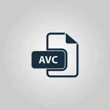 AVC file icon. Flat vector illustrator Stock Illustration