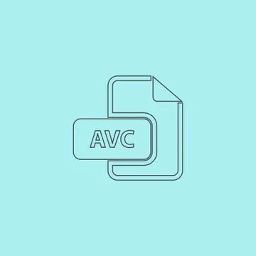 AVC file icon. Flat vector illustrator Stock Illustration