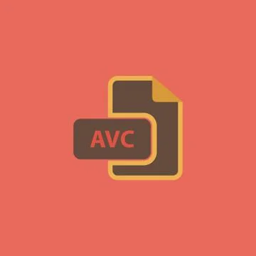 AVC file icon. Flat vector illustrator Stock Illustration