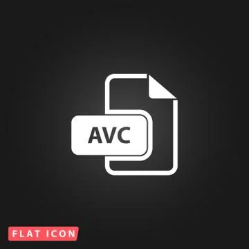 AVC file icon. Flat vector illustrator Stock Illustration