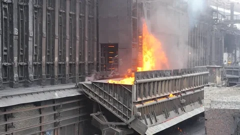 Avdeevka coke plant Stock Footage