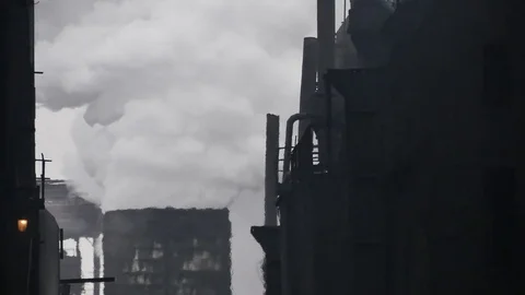 Avdeevka coke plant Video stock 70560587