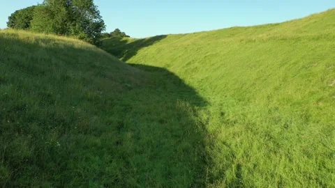 Avebury Drone Clip Flying Inside Henge Northern Area, Wiltshire 4K Stock Footage 168918550