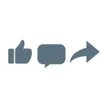 AVector thumb up comment share icon Illustrazione stock