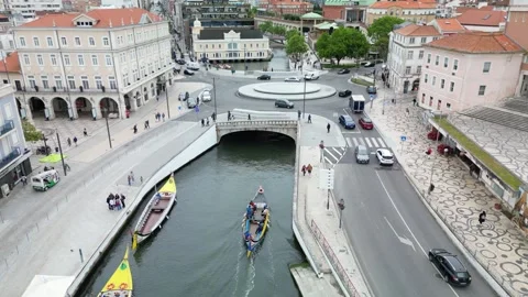 Aveiro canal landscape 08 Video stock 330493384