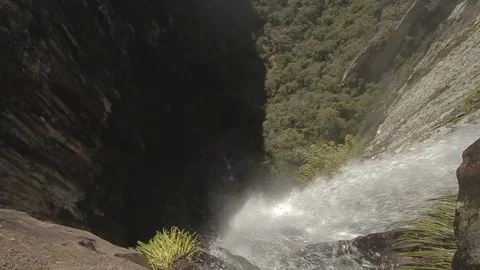 Avencal cascade top view Stock Footage 94320235