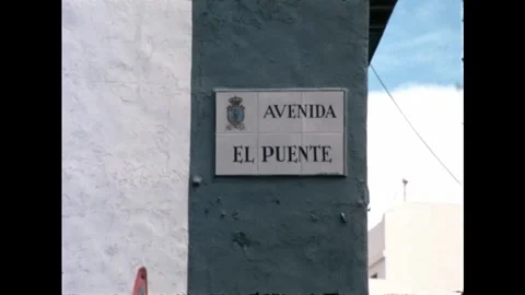 Avenida El Puente Sign Stock Footage 278331862