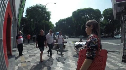 Avenida Ipiranga and its trade on sidewalks Vídeo Stock 57755553