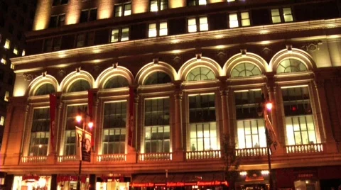 Avenue of the Arts at Night (Fast Motion) Video stock 537657