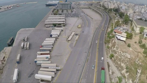 Avenue Beside the Port Stock Footage 69859623