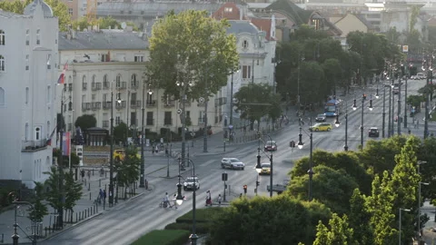 Avenue in Budapest Video stock 218639776