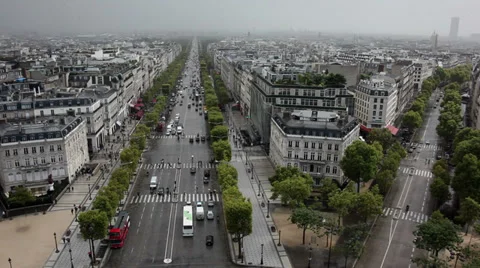 Avenue de Champs-Élysées Stock Footage 32187665