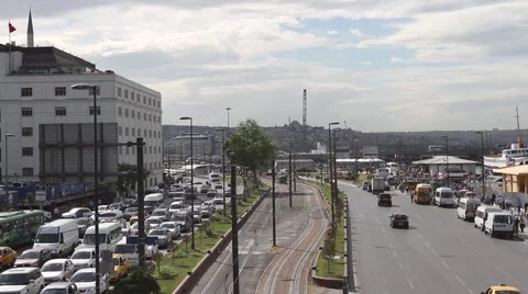 Avenue in Istanbul Stock Footage 60957277