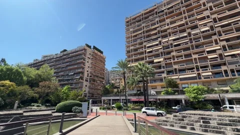 Avenue Princesse Grace Monte Carlo Monaco - Static Daytime View Stock Footage 346429601
