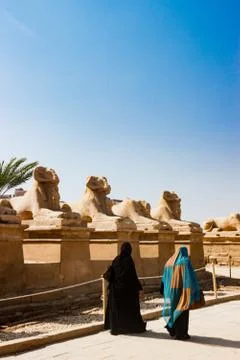 Avenue of Sphinxes in Luxor, Egypt Stock Photos