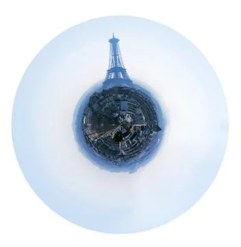 Avenues d iena and eiffel tower in paris Stock Illustration