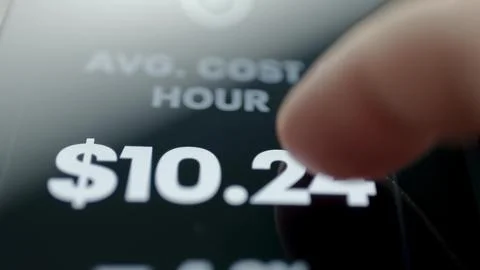 Average AI training cost per hour Stock Photos