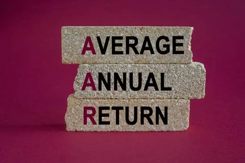 Average Annual Return symbol. The acronym AAR average annual return Stock-Fotos