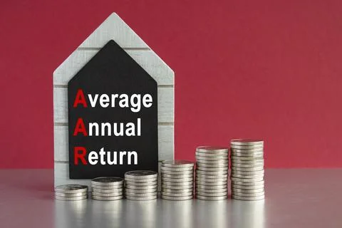 Average Annual Return symbol. The acronym AAR average annual return Stock Photos