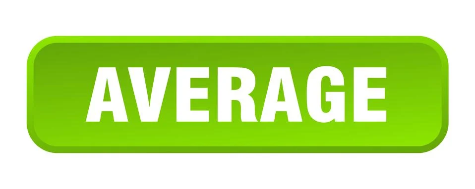 Average button. average square 3d push button Illustrazione stock