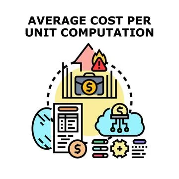 Average cost per unit computation concept vector イラスト素材