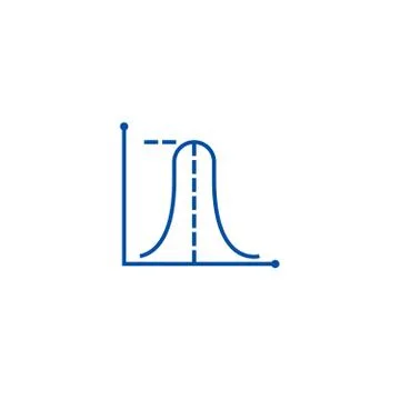 Average maximum graph line icon concept. Average maximum graph flat vector Stock Illustration