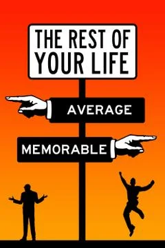Average memorable life Stock Illustration