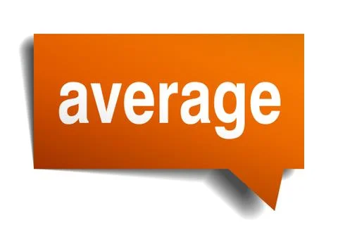 Average orange speech bubble isolated on white Stock Illustration