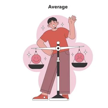 Average personality trait in Big Five. Flat vector illustration イラスト素材