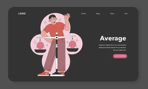 Average personality trait in Big Five. Flat vector illustration イラスト素材