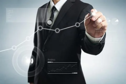 Average sales report Stock Photos