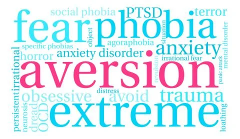 Aversion Word Cloud Stock Illustration