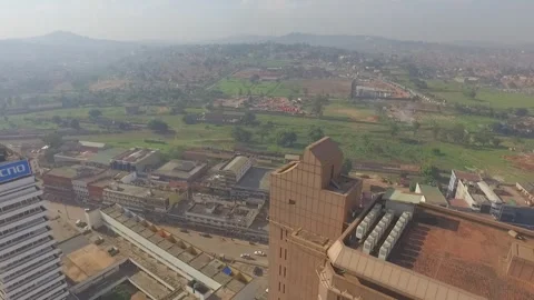 Avery high drone shot of kampala city Stock Footage 246567084