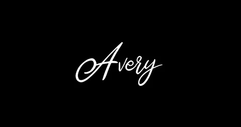 Avery Woman's name in Cursive Text Anima... | Stock Video | Pond5