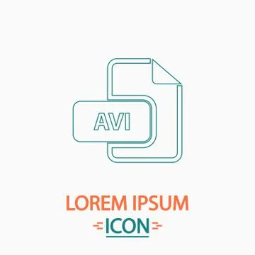 AVI computer symbol 스톡 일러스트