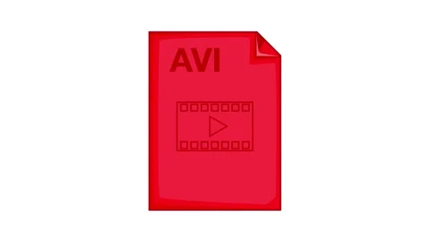 AVI file icon animation Stock Footage 157180844