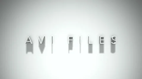 Avi files 3D title animation with shadows on a white background Stock Footage 297801963