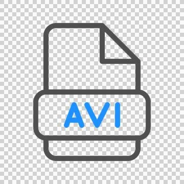 Avi video file icon with eye-catching color line elements イラスト素材