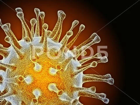 Avian influenza virus, computer artwork Stock Illustration