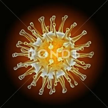 Avian influenza virus, computer artwork Stock Illustration
