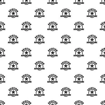 Aviation adventure pattern seamless Stock Illustration